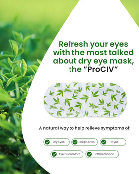 ProCIV green tea visual highlighting calming natural scent