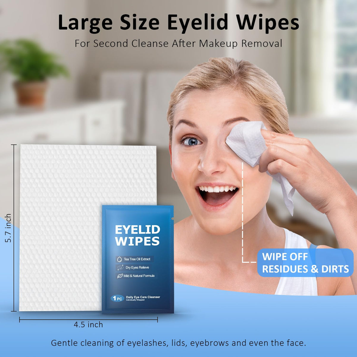 ProCIV wipe held against a hand for size comparison and coverage benefit