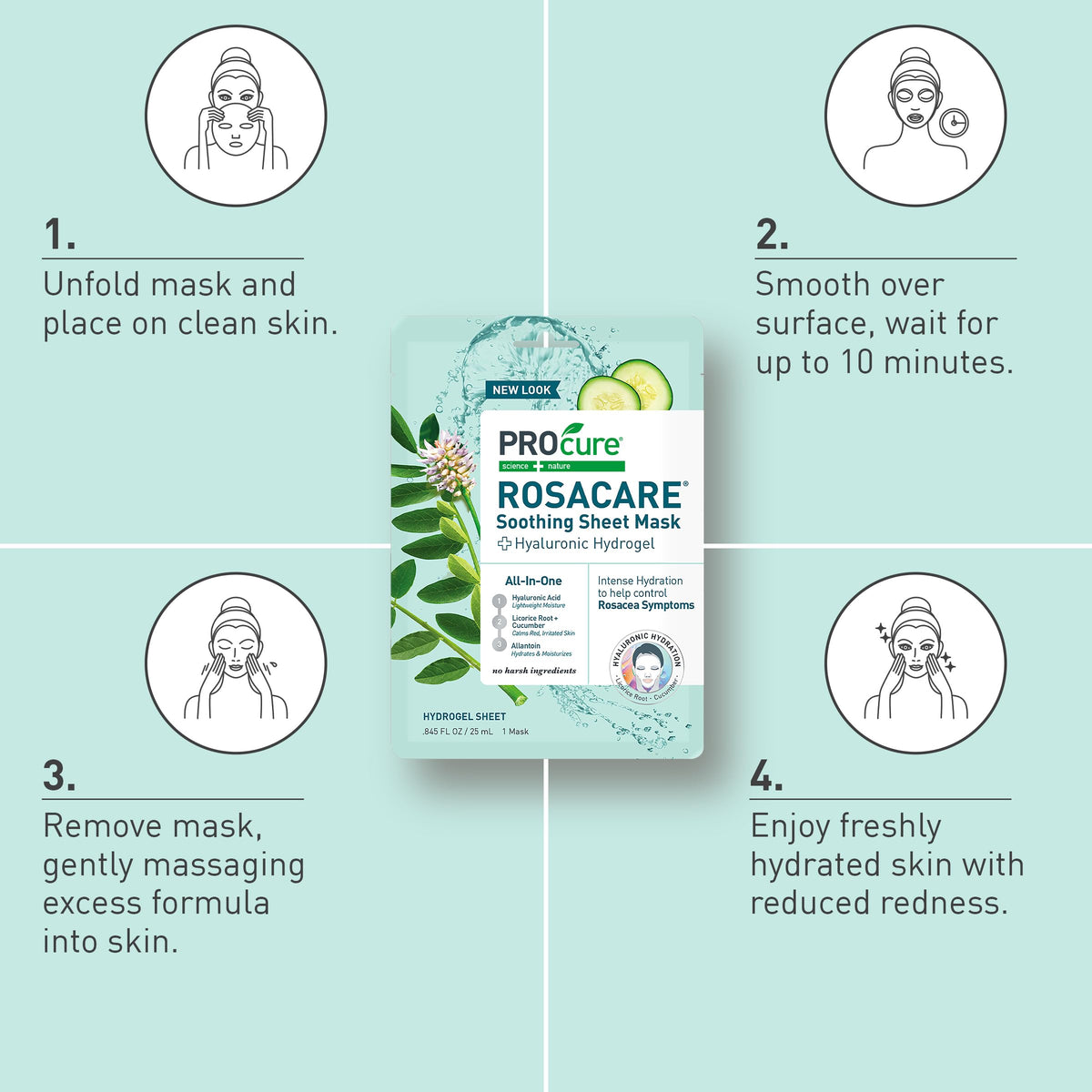 PROcure licorice root and cucumber extracts demonstrating soothing