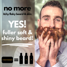 Professor Fuzzworthy's shampoo bar in a shower hand, demonstrates travel-friendly, easy use
