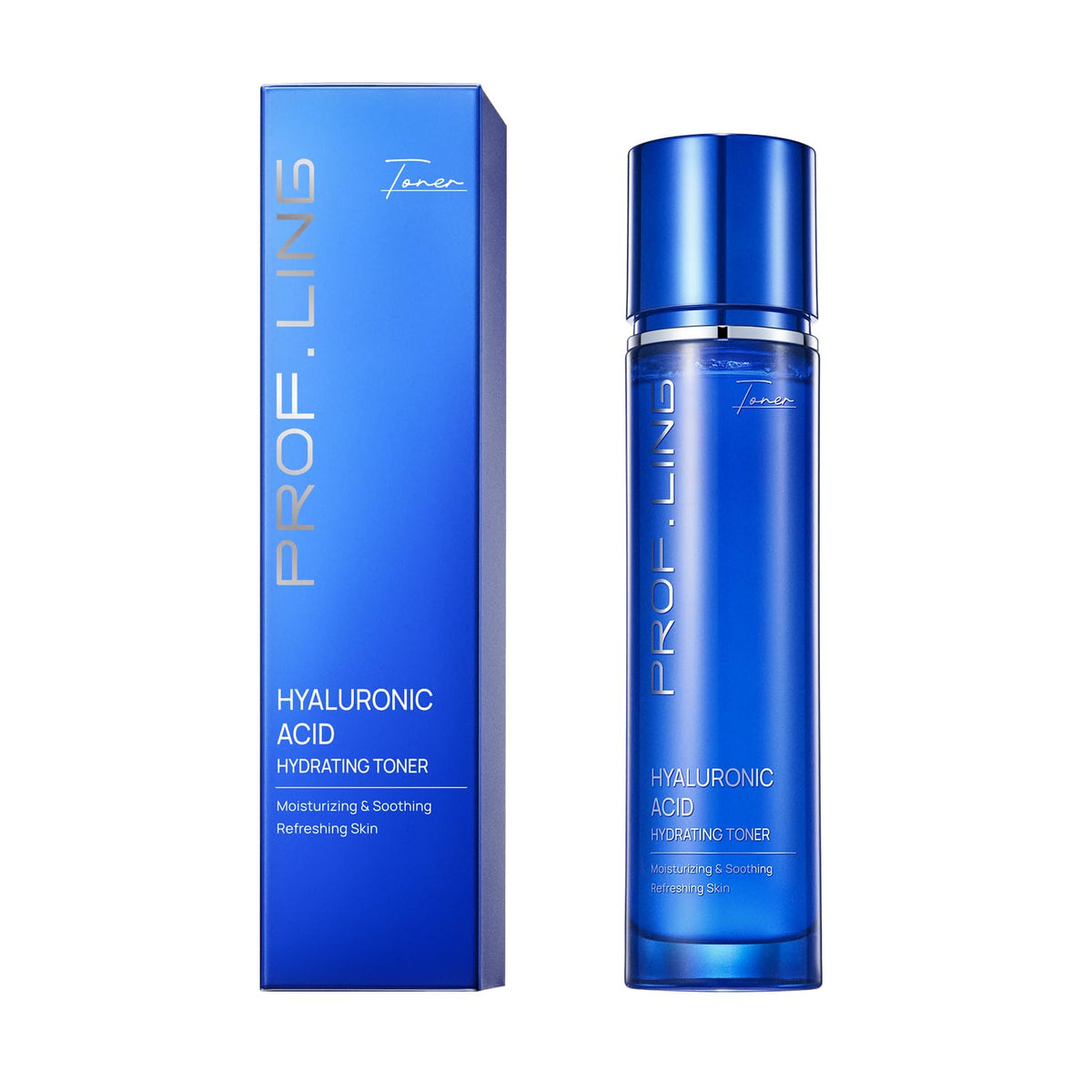 PROFLING toner on bathroom shelf in lifestyle scene promoting daily routine