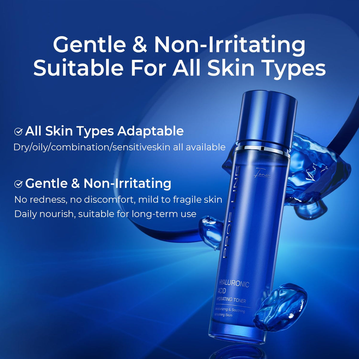 PROFLING clear toner texture droplet close-up showing lightweight hydration