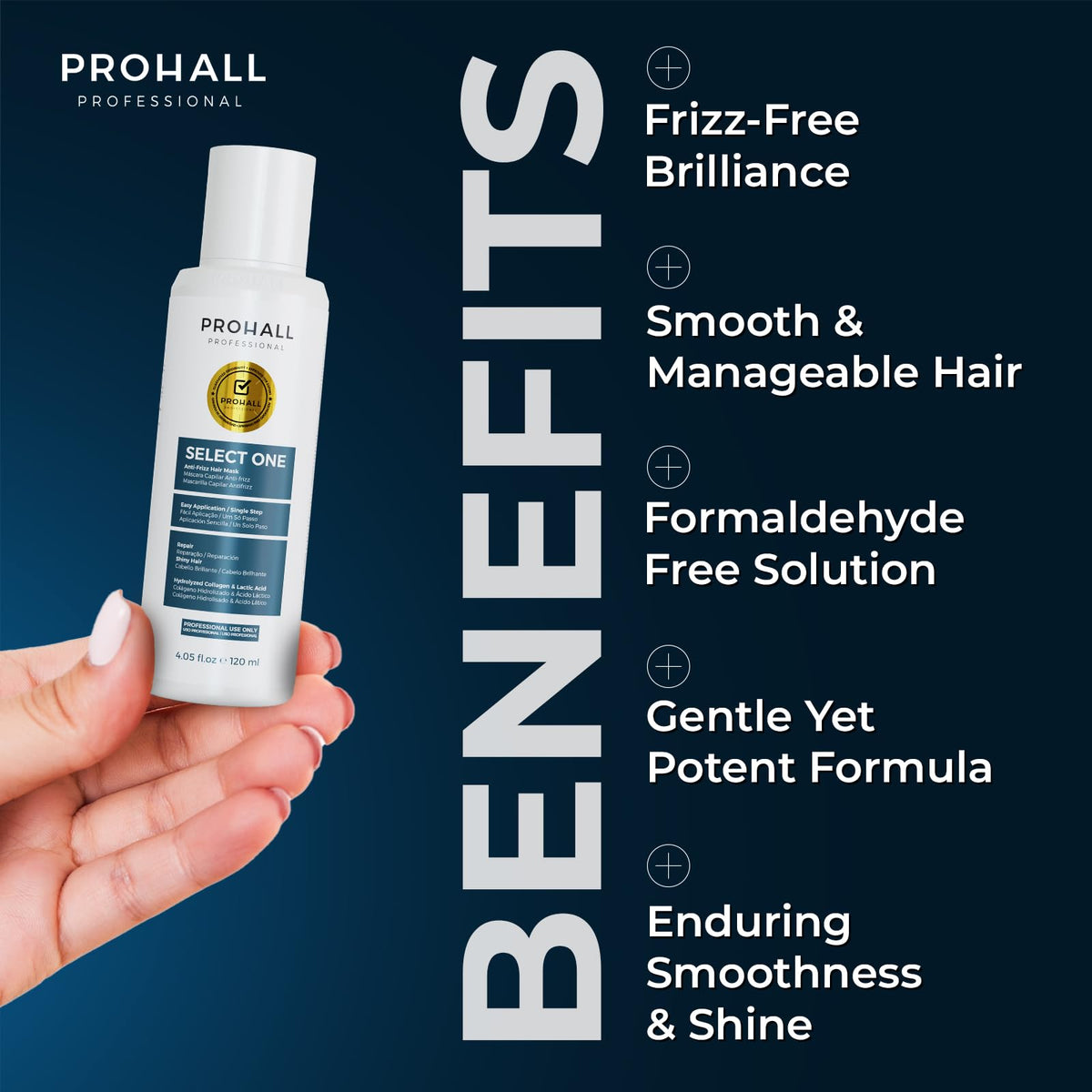 Prohall Cosmetic applying to hair showing even coverage benefit