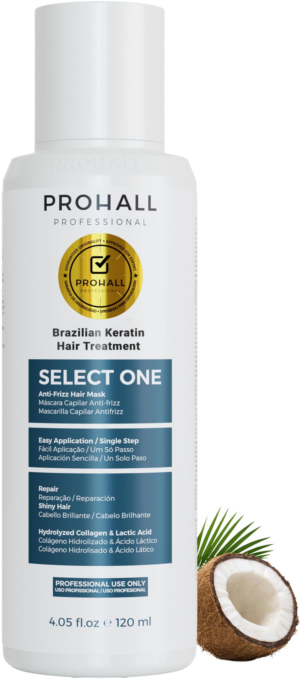 Prohall Cosmetic front packaging showing product and benefits