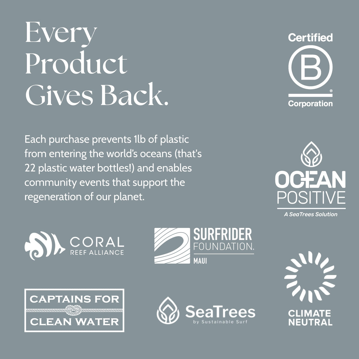 Project Reef tube on recycled material showing ocean-bound recycled packaging