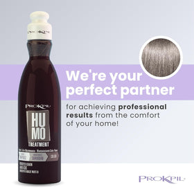 Prokpil application on blonde hair demonstrating cooling of brassiness