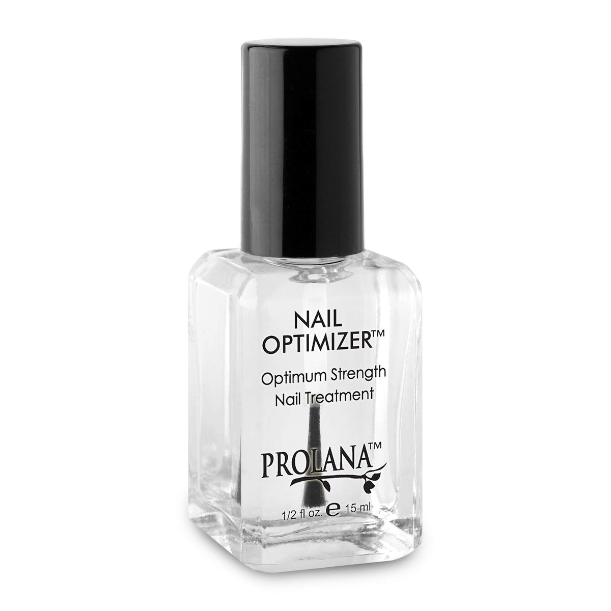 Prolana front bottle showing clear nail optimizer for stronger nails