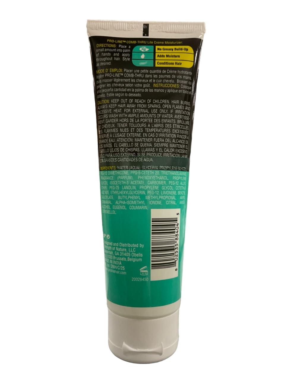 PROLINE cream texture close-up showing smooth consistency for easy application and detangling