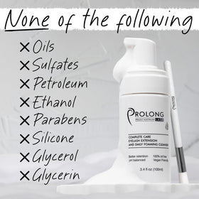 PROLONG LASH size comparison in hand showing 100ml travel-friendly bottle benefit