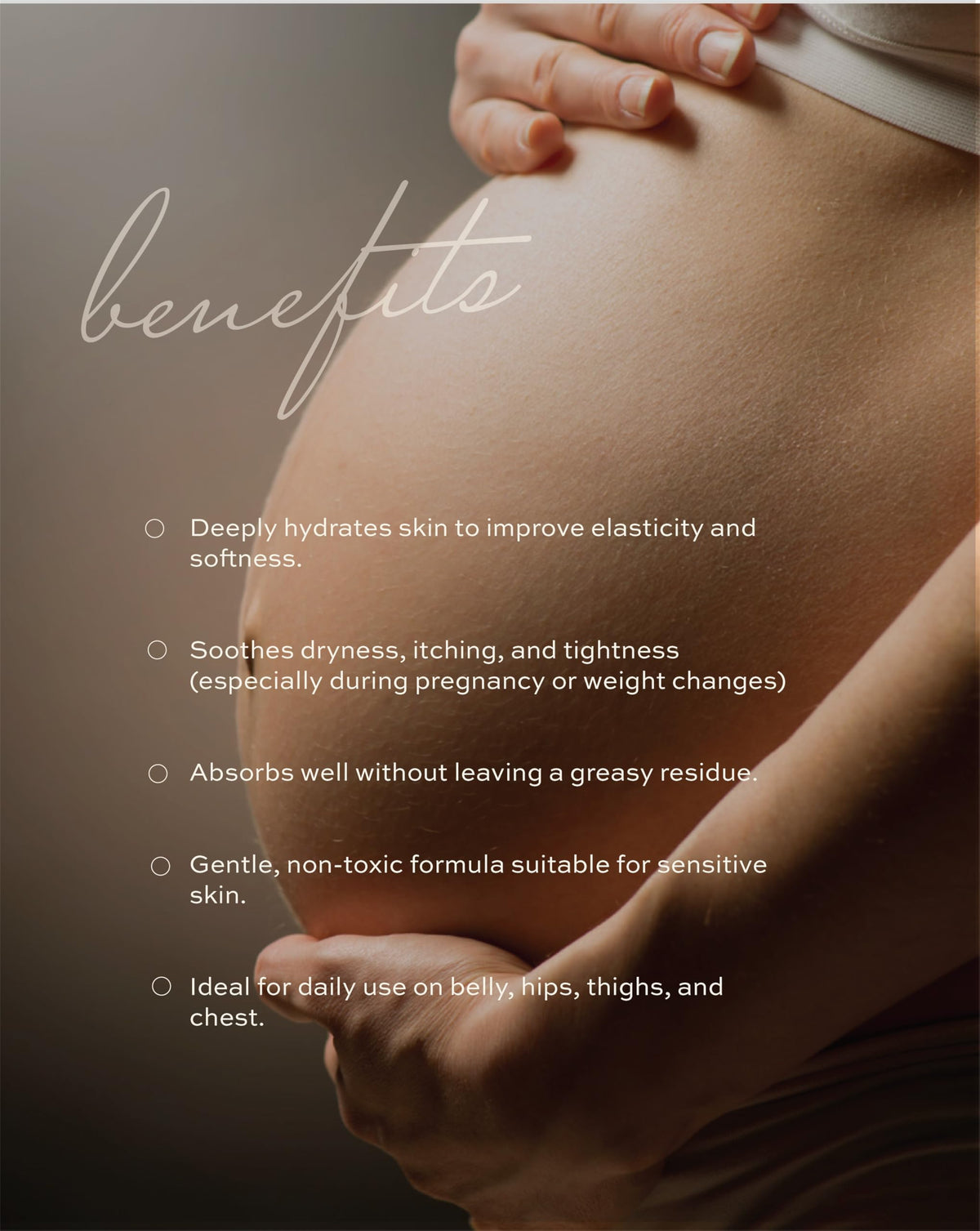 Promise Prenatal belly butter open jar close-up showing creamy texture for deep moisturization
