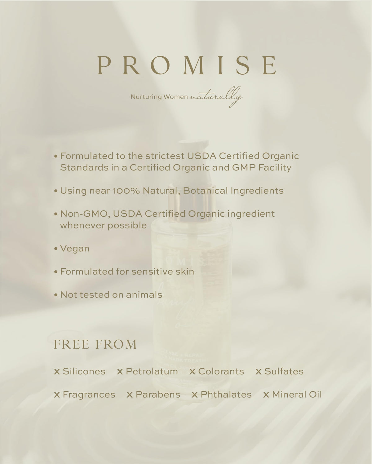 Promise Prenatal lifestyle image on bedside showing nightly routine and improved skin comfort