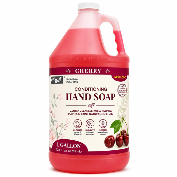 PRO NAIL NAIL SYSTEMS front label showing product benefits and cherry scent