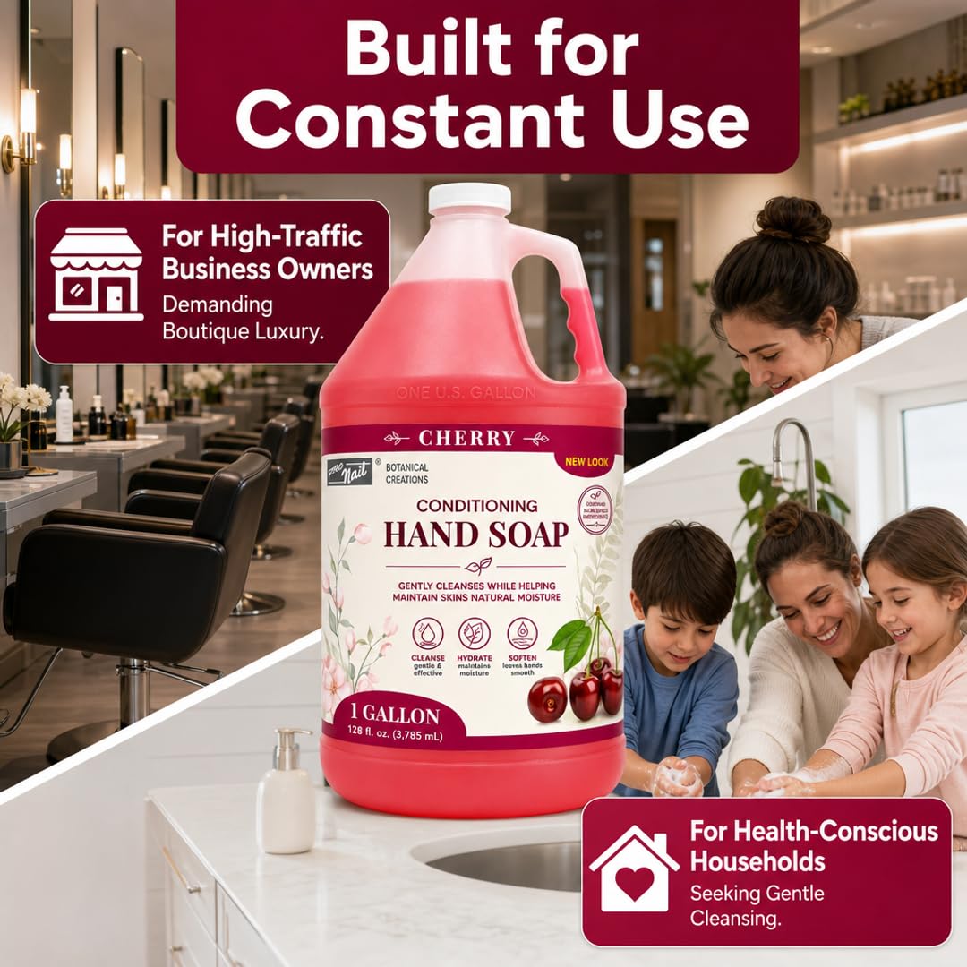 PRO NAIL NAIL SYSTEMS gallon beside a hand to show scale and value