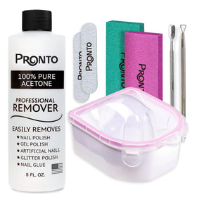 Pronto front packaging showing bottle and tools for quick removal