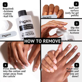 Pronto next to hand for scale showing bottle size and practical handling