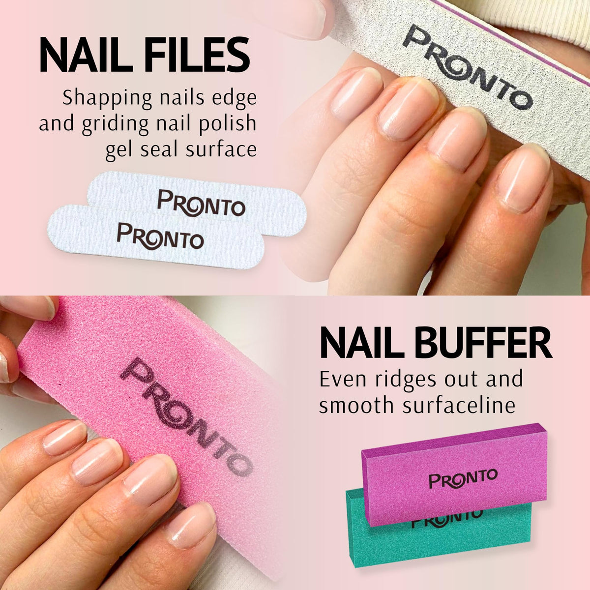 Pronto tools in use removing gel polish for efficient at-home care