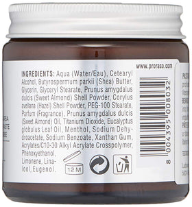 Proraso tub in hand illustrating size and travel-friendly benefit