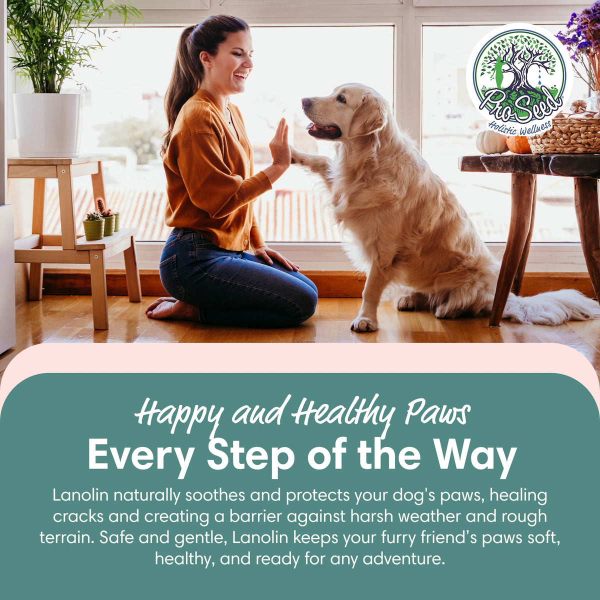 ProSeed Holistic Wellness applied to runner's cheek as wind protection for skin