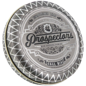 PROSPECTORS jar front packaging showing label and matte clay pomade benefit