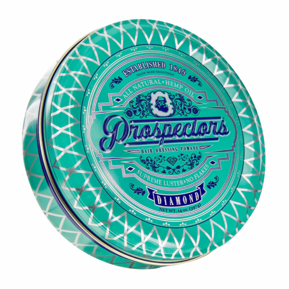 PROSPECTORS front tin showing label and 14 oz size for professional value