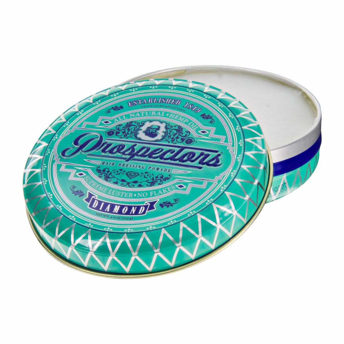 PROSPECTORS open tin showing creamy texture for smooth, easy application