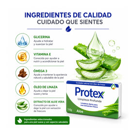 Protexx Aloe three bars stacked to show size and travel-friendly scale