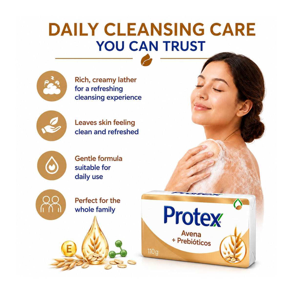 Protexx bar next to ruler showing 110g size for clear scale and long-lasting value