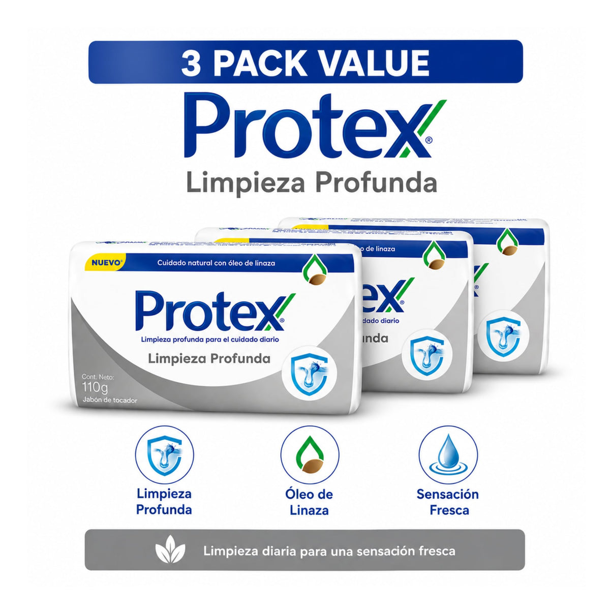 Protexx single bar close-up lather demonstrating rich foaming benefit