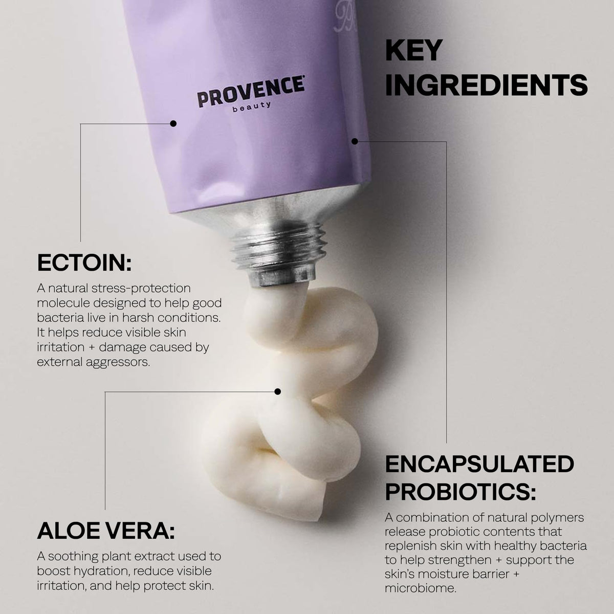 Provence Beauty hand applying cream demonstrating easy absorption