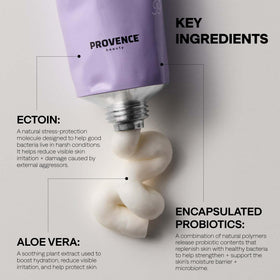Provence Beauty hand applying cream demonstrating easy absorption