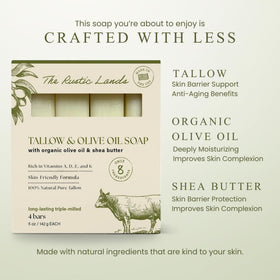 PROVENCE ESSENTIALS raw ingredients olive oil and shea butter beside bar emphasizing natural nourishment
