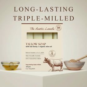 PROVENCE ESSENTIALS raw honey olive oil and grass-fed tallow ingredients for nourishment