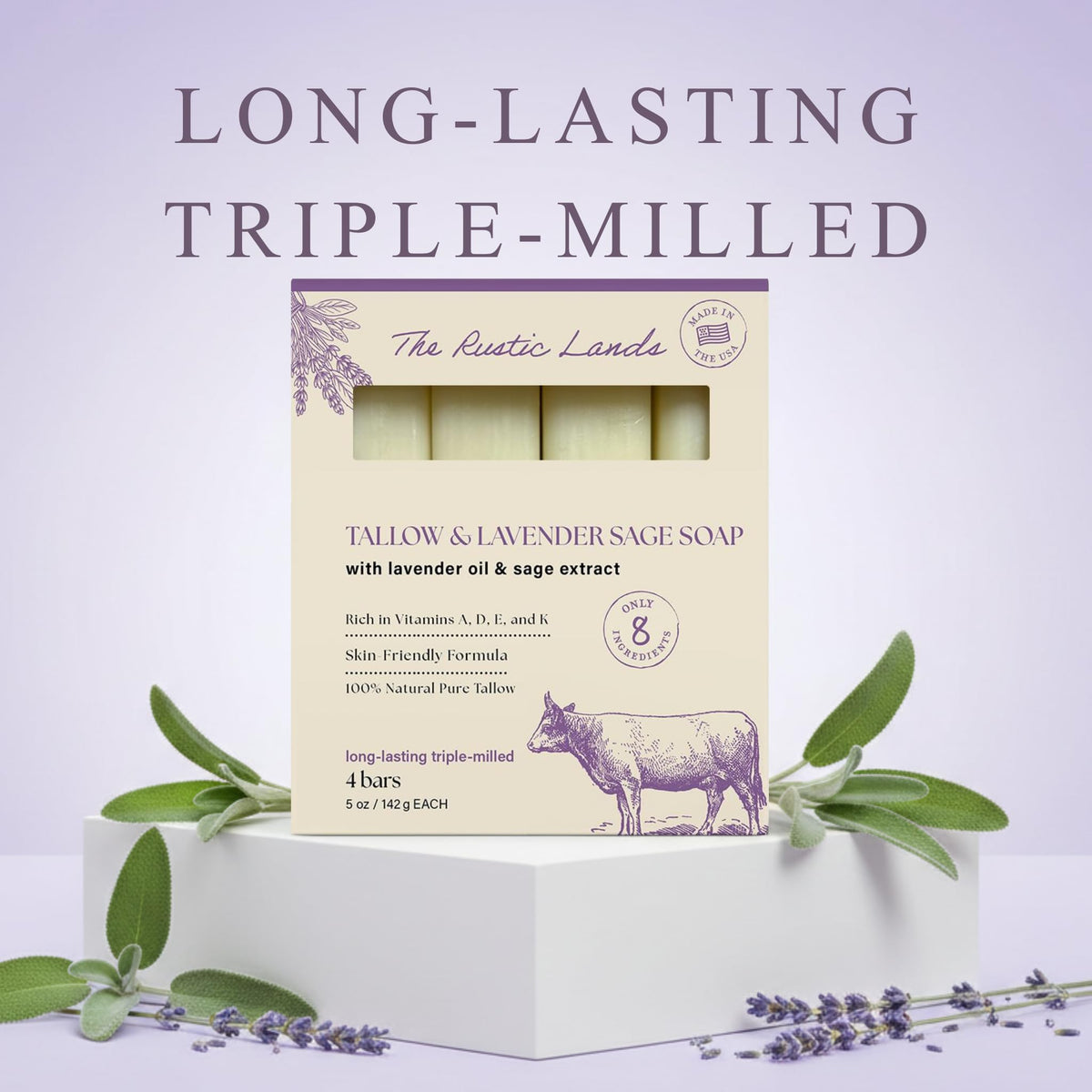 PROVENCE ESSENTIALS soap lather in hand demonstrating gentle cleansing