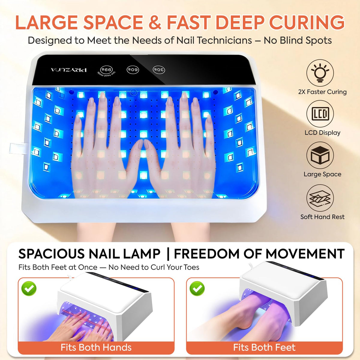 PRYZUNA detachable base and cushion offering comfort and pedicure access