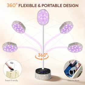 PRYZUNA curing gel nails under lamp for even, fast flash cures