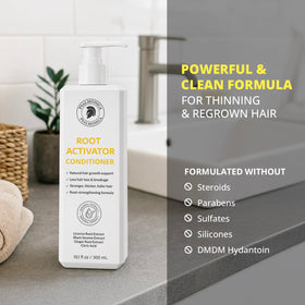 Psalmonica rinsed hair showing fuller-looking volume and shine