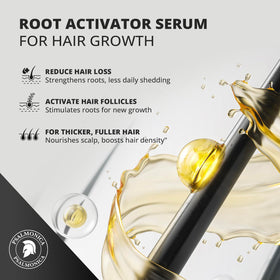Psalmonica serum dropper pouring into hand for easy, mess-free application