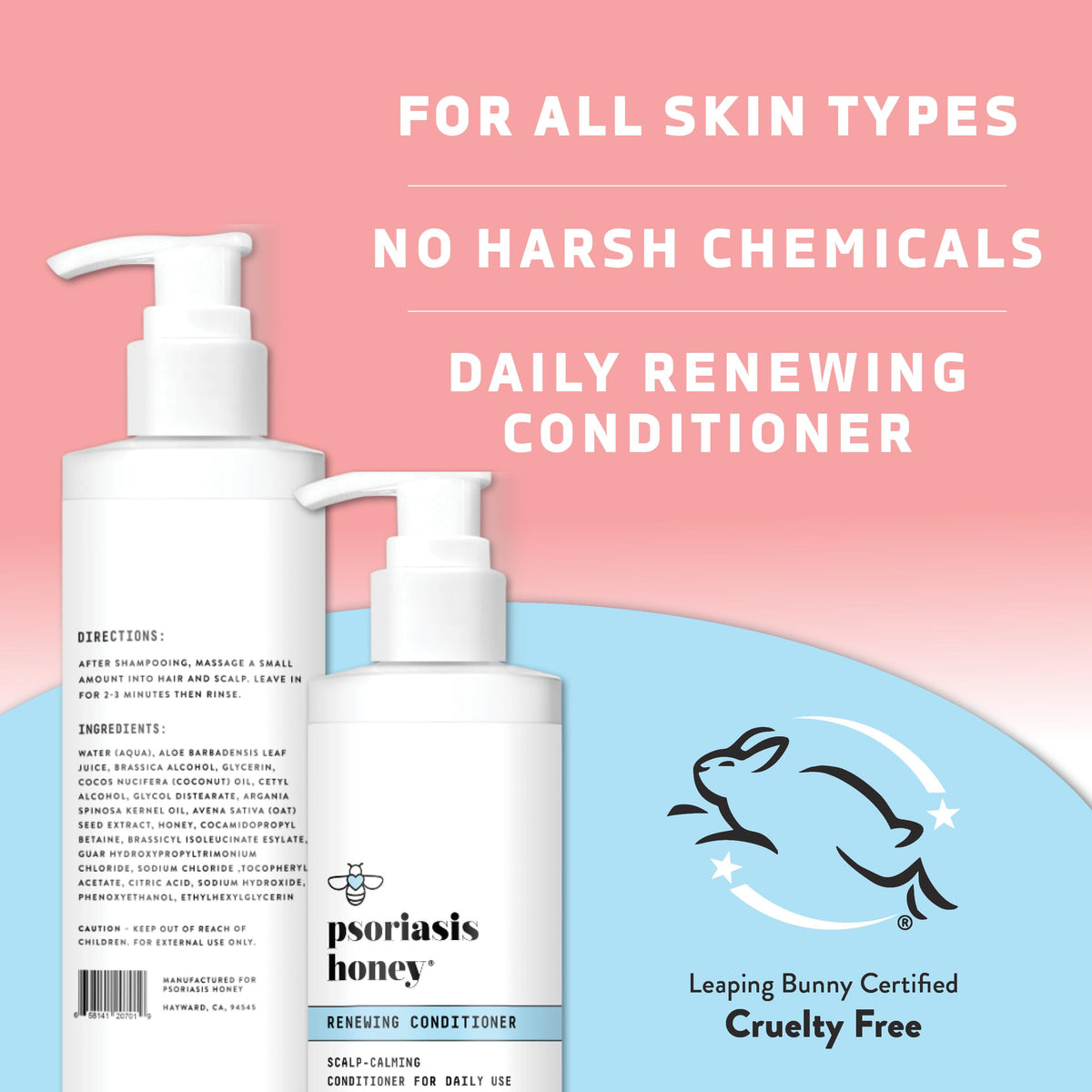PSORIASIS HONEY on bathroom shelf in routine setting for daily use