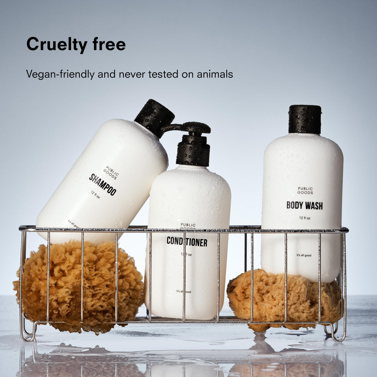 Public Goods conditioner creamy texture close-up showing lightweight hydration and detangling benefit