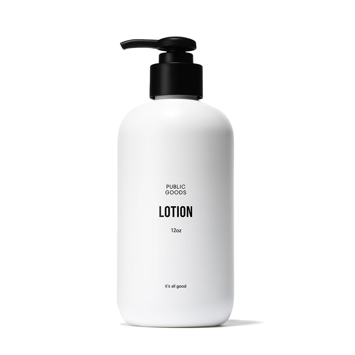 Public Goods front packaging showing bottle and label, clear ingredient view and eco message