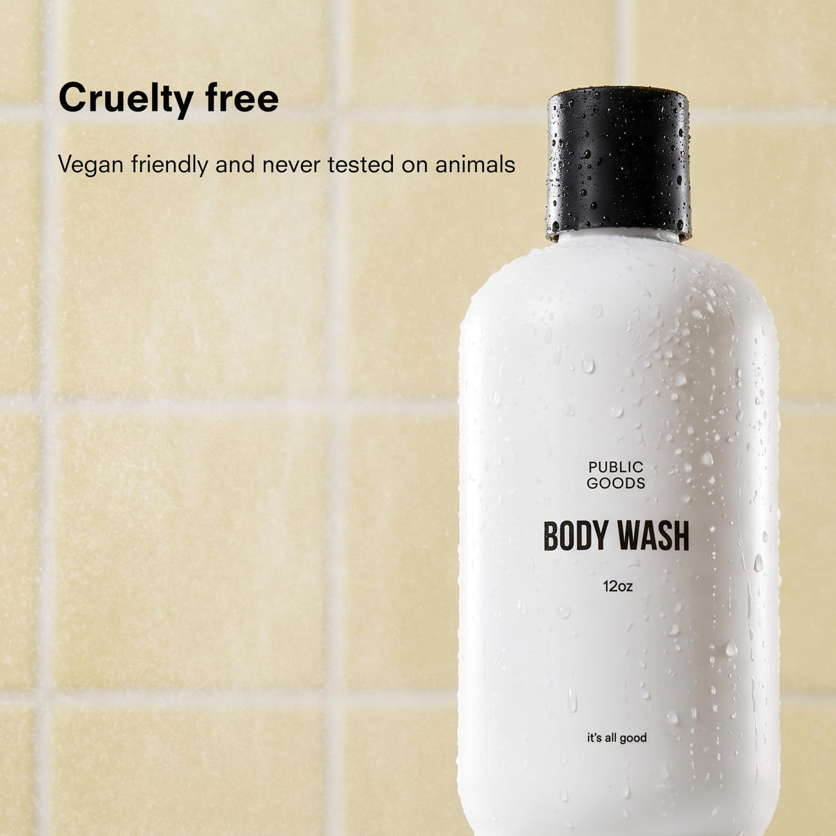 Public Goods texture foam close-up highlighting gentle cleansing lather