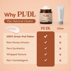 PUDL label detail highlighting ingredient list and small-batch origin