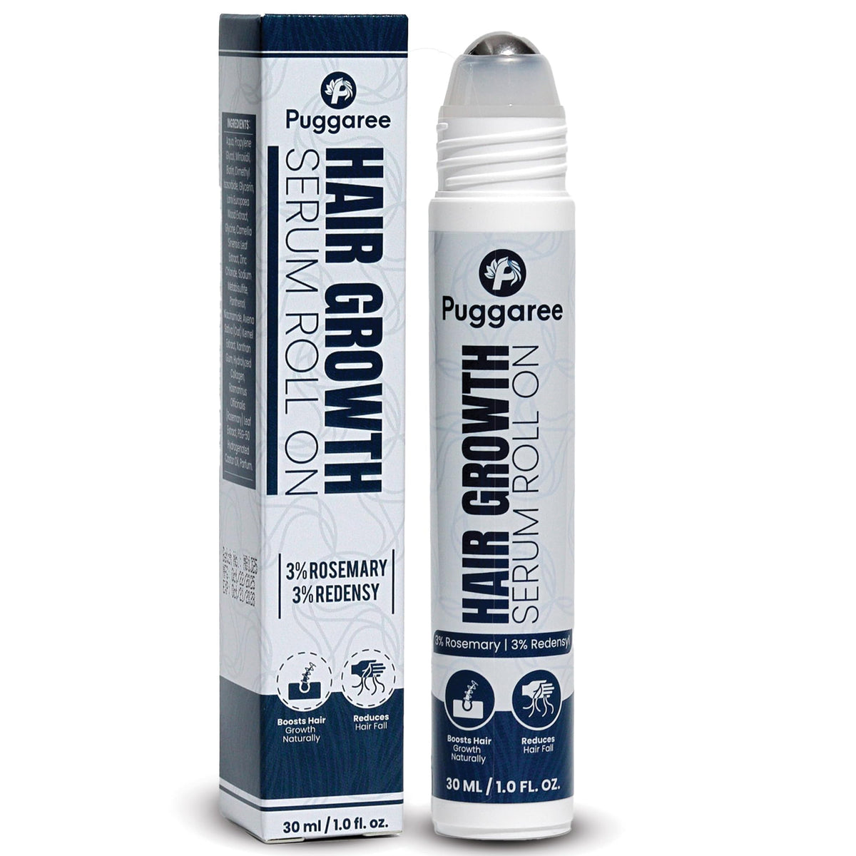 Puggaree roll-on front packaging showing bottle and label for easy identification and confidence