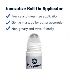 Puggaree serum texture closeup highlighting lightweight absorption for non-greasy wear