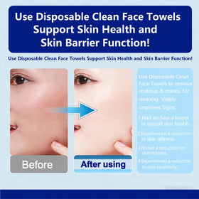 PUHPIG wet towel in hand demonstrating absorbency and gentle makeup removal