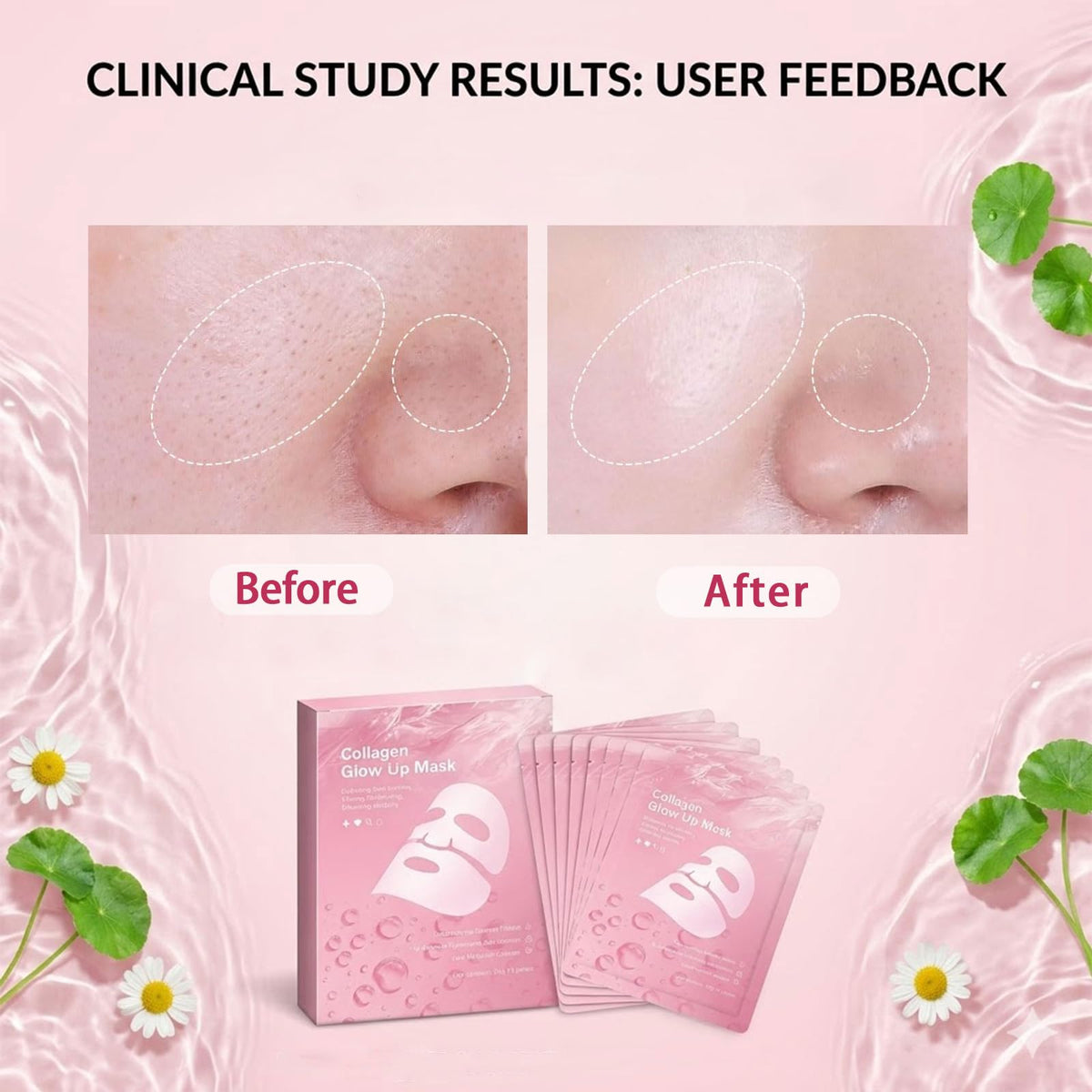 Puisa mask on pillow showing non-slip, pillow-safe overnight comfort