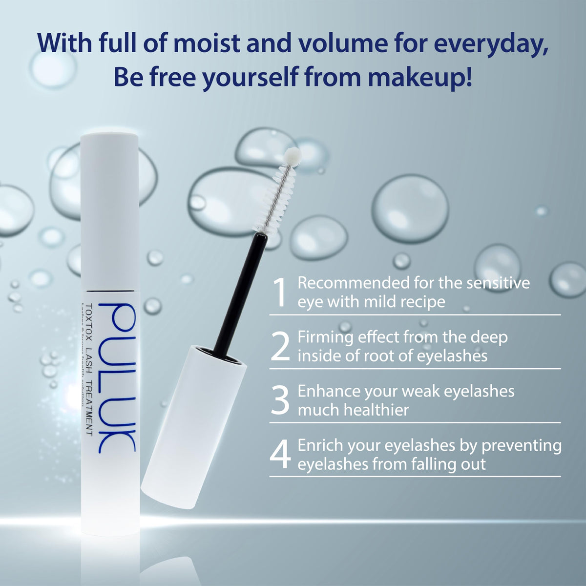 PULUK being applied to upper lashline showing targeted root coverage