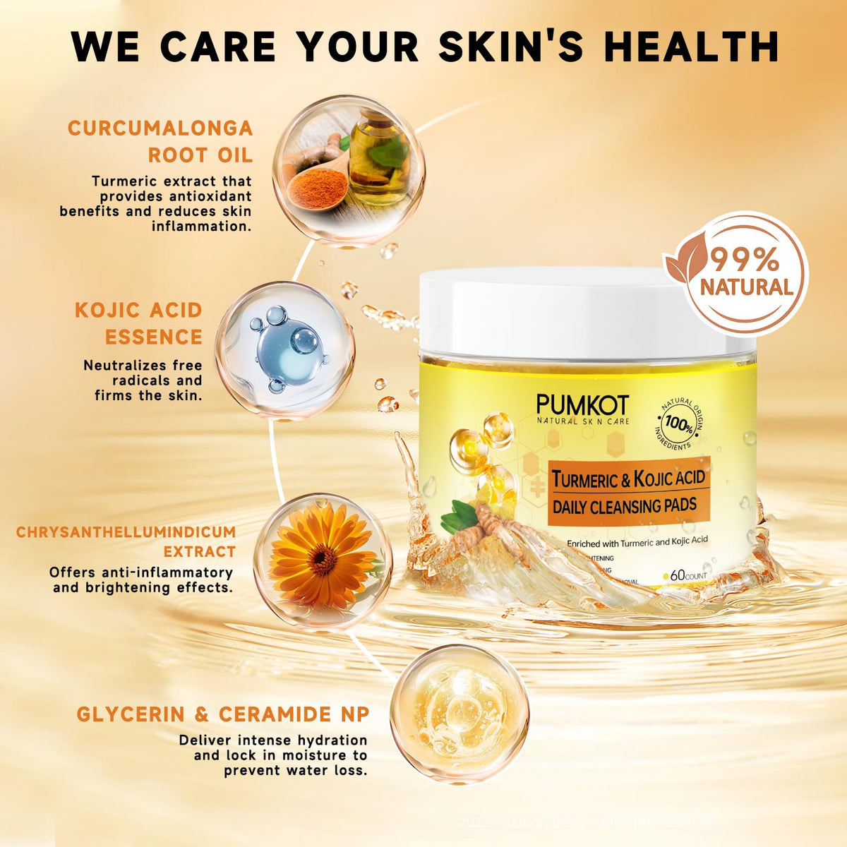 Pumkot open box revealing 60 cleansing pads for convenient storage