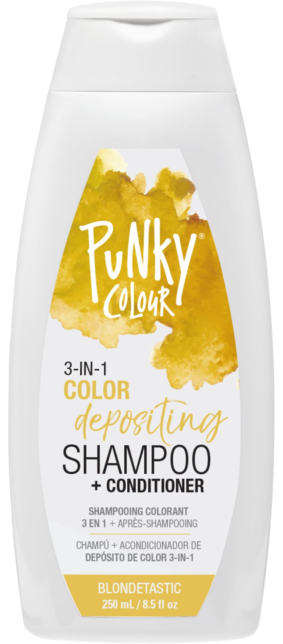 Punky Blondetastic front packaging showing bottle and label, clear product identity and benefit