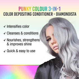 Punky Diamondista pouring texture demonstrating even color-depositing cream